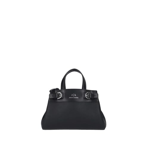 Armani Exchange Milano 91, Sustainable, Quilted Motifs, Tote M Donna, Nero, One_Size