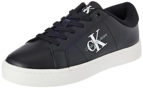 Calvin Klein Jeans Classic Cupsole Low Ml Lth Ym0Ym00864, Sneaker Con Suola Cupsole Uomo, Nero (Black/Bright White), 44 Eu