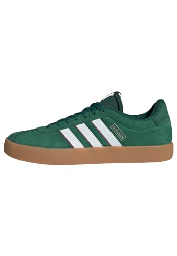 Adidas Vl Court 3.0 Shoes, Scarpe Da Ginnastica Uomo, Dark Green Cloud White Burgundy, 42 2/3 Eu
