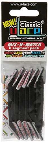U-Lace Mix N Match, Lacci, Nero (Nero), Taglia Unica