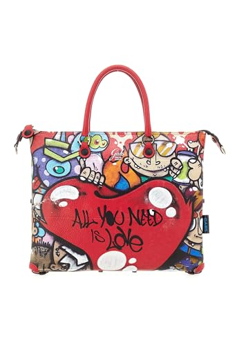 Gabs Borsa Piatta G3 Plus Taglia M All You Need Is Love