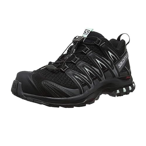 Salomon Xa Pro 3D Scarpe Da Trail Running E Escursionismo Da Donna, Stabilità, Aderenza, Protezione A Lungo Termine, Black/Magnet/Fair Aqua, 41 1/3 Eu
