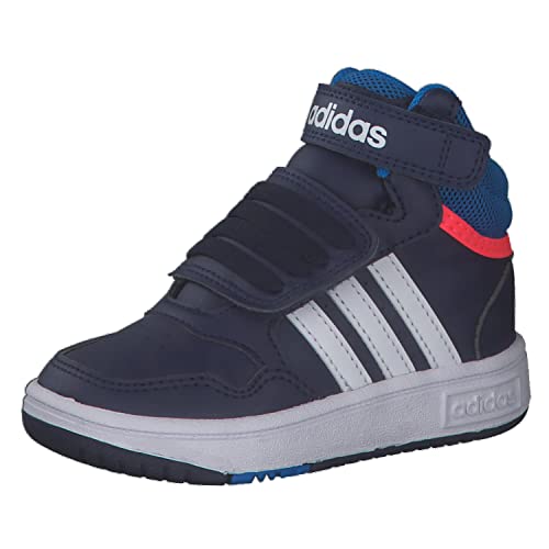 Adidas Hoops Mid 3.0 Ac I, Scarpe Da Ginnastica Basse Unisex - Bambini E Ragazzi, Blu Scuro/Blu Rush/Turbo, 22 Eu