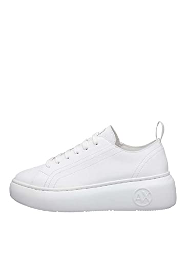 Armani Exchange The Super Sneaker, Scarpe Da Ginnastica Donna, Optic White, 38 Eu