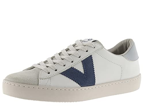 Victoria Sneaker Unisex Berlin Pelle & Pezzi A Contrasto & Punta In Crosta Di Pelle 1126142 Per Adulto Azul 38