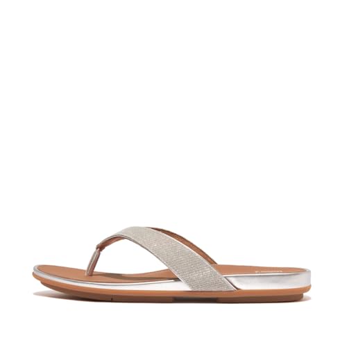 Fitflop Gracie Shimmerlux Infradito, Donna, Argento, 36 Eu