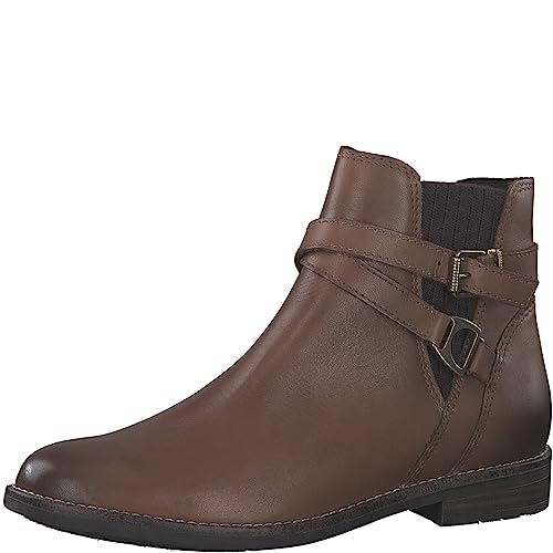 Marco Tozzi Stivaletti Chelsea Donna In Pelle Bassi, Muscat, 41 Eu