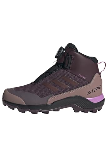 Adidas Terrex Winter Mid Boa Rain.Rdy Hiking, Shoes - Mid (Non-Football) Unisex - Bambini E Ragazzi, Shadow Maroon Wonder Red Pulse Lilac, 33 Eu