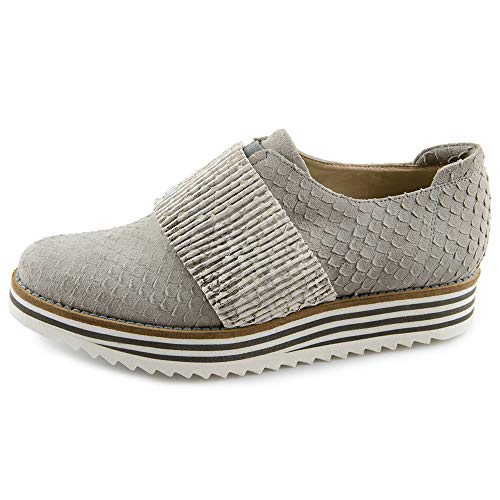 Marc Shoes Mila, Mocassini Donna, Grigio (Pittone-Pitt.Metall Light Grey 00760), 40 Eu