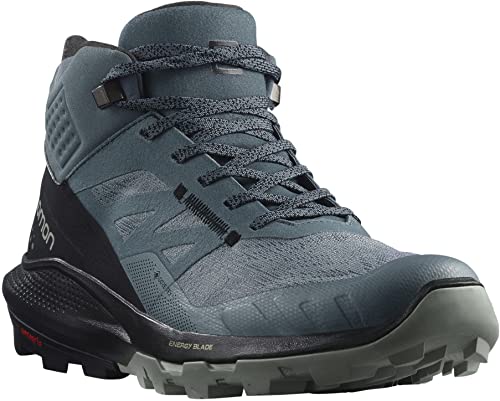 Salomon Scarpe Outpulse Mid Gtx W, Trekking Donna, Ferro Battuto Nero Tempestoso, 41 1/3 Eu