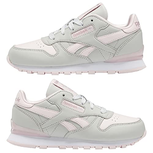 Reebok Classic Leather Step N Flash, Sneaker, Pure Grey 2/Pure Grey 2/Porcelain Pink, 27 Eu