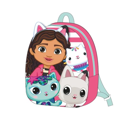 Cerdá Life'S Little Moments Zaino Asilo Personaggio Peluche Gabby'S Dollhouse, Unisex Kids, Rosa, Regular