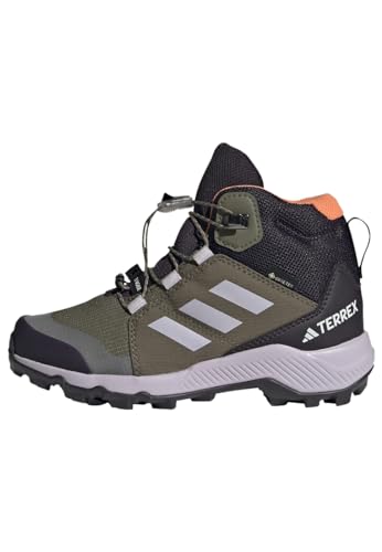 Adidas Terrex Mid Gore-Tex Hiking Shoes, Scarpe Medie Non Da Calcio Unisex-Adulto, Olive Strata/Silver Dawn/Amber, 36 2/3 Eu