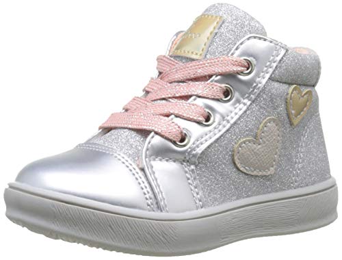 Chicco Sneaker Con Zip Laterale E Stringhe, Bambina E Ragazza, Argento, 29, Designed In Italy