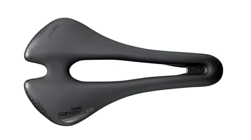 Selle San Marco Aspide Short Comfort Dynamic - Sella Bicicletta Da Strada Gravel Mountain Bike, Imbottitura Extra, Rail In Manganese - Taglia S3, Nero