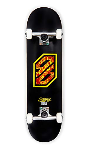 Ghettoblaster Skateboard 80X20 Cm - Skateboard Bambino - Skateboard Adulto - Skateboard Da Trick Già Assemblato - Tavola In Acero 7 Strati - Cuscinett