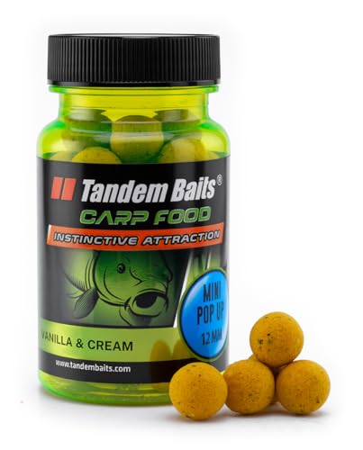 Tandem Baits Carp Food Perfection Mini Pop-Up Vaniglia & Crema | Carpfishing Pesche Pesca Accessori | Alimentatore Per La Pesca Carpa | Pesca Accessor