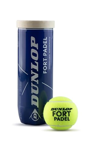 Dunlop Fort Padel - Palle Da Padel Approvate Dalla Fip Per Le Partite Di Torneo (Barattolo 1X3)