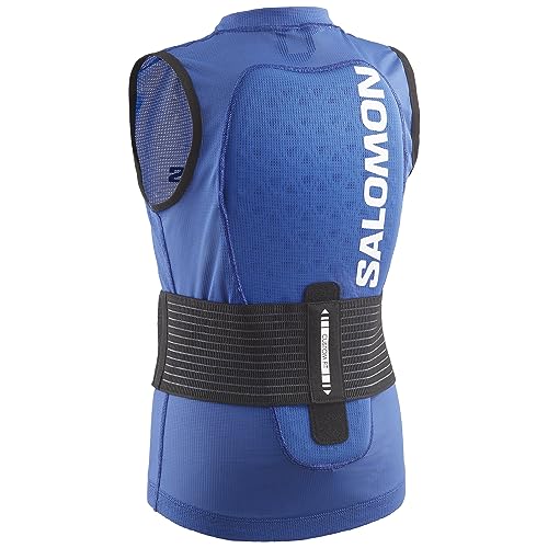 Salomon Flexcell Pro Vest, Protezione Schiena Sni Snowboard Mtn Bambini: Protezione Adattabile, Traspirabilità, E Facile Da Regolare, Blu, Js