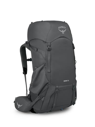 Osprey Rook 50 Men'S Backpacking Backpack Dark Charcoal/Silver Lining O/S