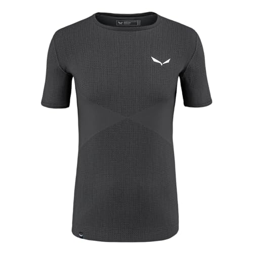 Salewa Zebru Responsive Short Sleeve Men'S Tee, Onyx, L