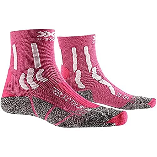 X-Socks Trek X Cotton Junior Socks, Unisex Bambini, Flamingo Pink/Arctic White, 27-30