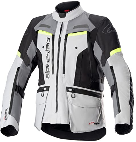 Alpinestars Bogota' Pro Drystar Giacca Moto Uomo Nero, Xl Equitazione, Grigio/Giallo Fluorescente