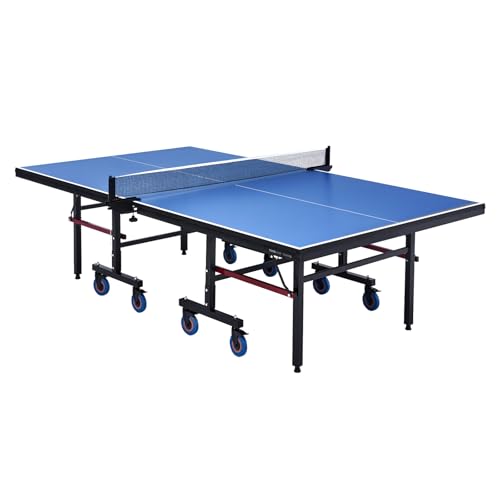 Vevor Tavolo Da Ping Pong Pieghevole In Mdf Per Interni, Tavolo Da Ping Pong Portatile, Con Rete A Morsetto Rapido E Ruote Bloccabili, Gioco Da Ping P