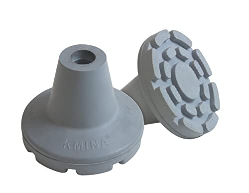 Kmina – Puntale Per Stampelle 19 Mm, 18 Mm E 17 Mm (X2 Unità), Gommini Stampelle Antiscivolo, Puntale Stampelle, Piedini Per Stampelle, Gommino Per St