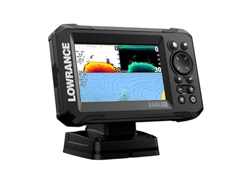 Lowrance Eagle - Ecoscandaglio Gps Chartplotter, Varie Dimensioni, Per Pesca, Profondità, Profishing(5",Sonda Hdi 50/200)