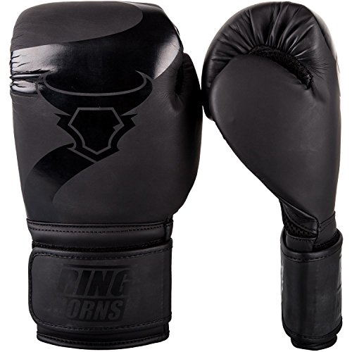 Ringhorns Charger Guanti Da Boxe, Unisex – Adulto, Nero/Nero, 16 Oz