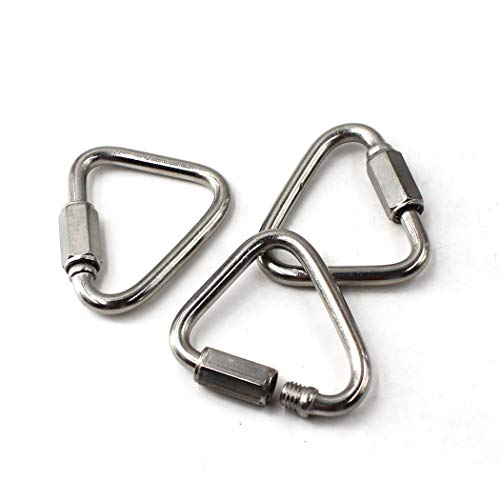 Flomore M8 Delta Quick Link 304 Acciaio Inossidabile Triangolo Quicklink Catena Connettore Vite Moschettone Confezione Da 3