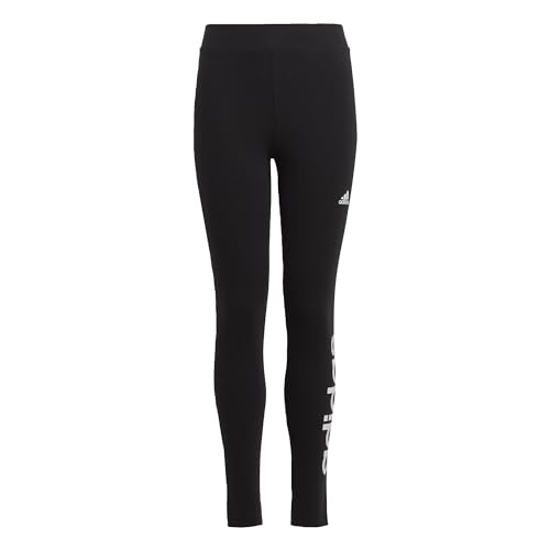 Adidas Essentials Linear Leggings, Black/White, 152