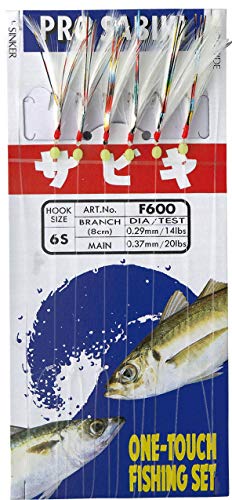 Yamashita Amettiera Da Pesca In Mare Da Barca Pro Sabiki F600 Per Sgombri Sugarelli Bolentino (Hook Size 6)