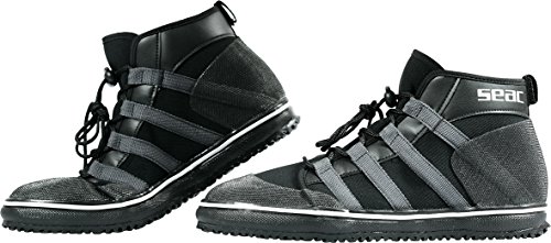 Seac Rock Boots Hd Calzari Sub A Suola Rigida Per Muta Stagna Subacquea, 3 Mm Unisex Adulto Nero M
