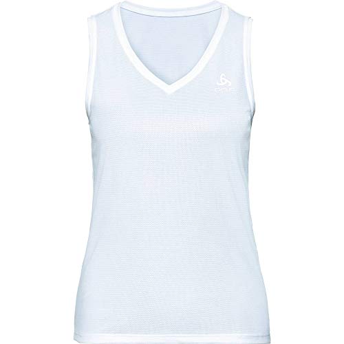 Odlo Suw Top V-Neck Singlet Active Intime Intime Da Donna, Donna, White, Xxl