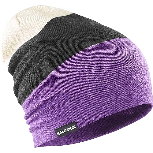 Salomon Flatspin, Berretto Sci Snowboard Corsa Escursionismo Reversibile Unisex, Versatilità, Stile, E Ricco Di Caratteristiche, Viola, Taglia Unica