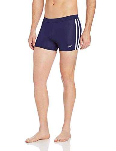 Speedo – Costume Da Bagno Da Uomo Powerflex Eco Shoreline Square Leg, Donna, Nautical Navy, L
