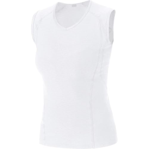 Gore Wear M Base Layer Sleeveless Shirt, Maglia Senza Maniche Donna, Bianco, 34