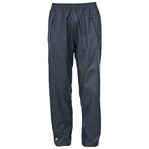 Trespass Qikpac, Compact Pack Away-Pantaloni Impermeabili Con 3 Tasche Unisex-Adulto, Flint, 3Xl