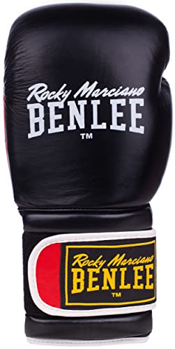 Benlee Rocky Marciano Boxhandschuhe Boxing Glove Sugar Deluxe, Merci Sportive Unisex Adulto, Nero (Schwarz/Rot), 10