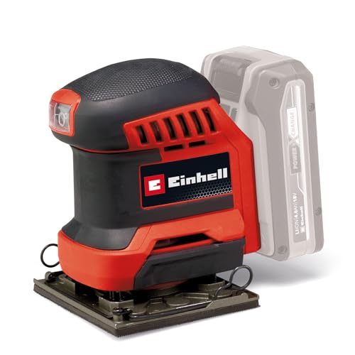 Einhell Smerigliatrice A Batteria Te-Os 18/113, 3 X Li-Solo Power X-Change (18 V, Levigatrice Orbitale, 3 X Piastre Abrasive Intercambiabili, Circuito