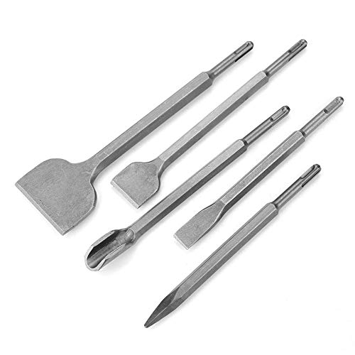 Sds Plus - Set Di 5 Scalpelli Sds Plus, Composto Da Scalpello Piatto, Scalpello Per Piastrelle, Ecc