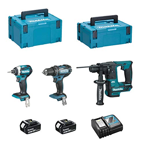 Makita Kit 18V Msl3P2 (Dhr171 + Ddf482 + Dtd154 + 2 X 5,0 Ah + Dc18Rc + Makpac 2 + Makpac 3)