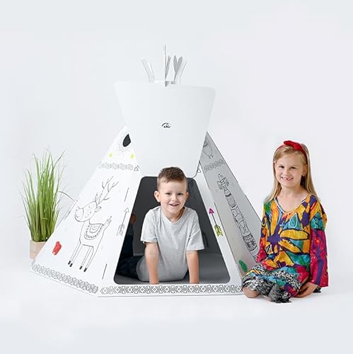 Tenda Degli Indiani In Cartone Da Colorare Gioco Laboratorio Metodo Montessori 100% Ecologico E Riciclabile | Greencity Villaggio Di Carta Costruisci