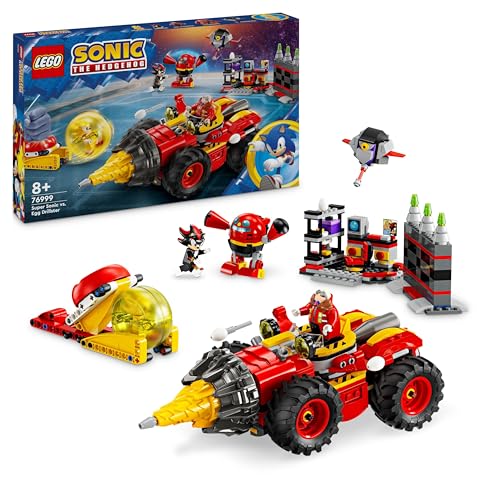 Lego Sonic The Hedgehog Super Sonic Vs. Egg Drillster, Giocattolo Da Collezione Dal Videogioco Con 7 Personaggi E Veicolo Da Costruire, Giochi Per Bam