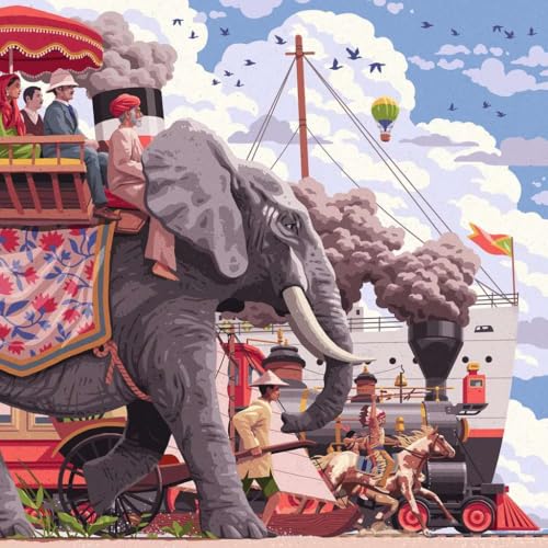 Ravensburger 12001201 - Around The World In 80Days - Puzzle 750 Pezzi – Puzzle Adulti E Ragazzi Da 14 Anni,