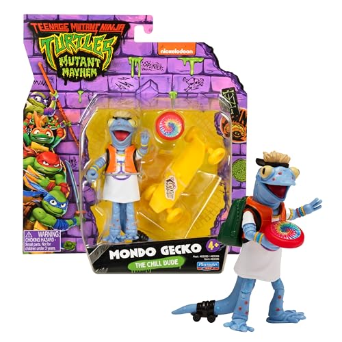 Giochi Preziosi - Tartarughe Ninja Caos Mutante–Mondo Jecko In Versione Action Figure Articolata–Dimensione 12 Cm–Dettagliata –Per Bambini A Partire D