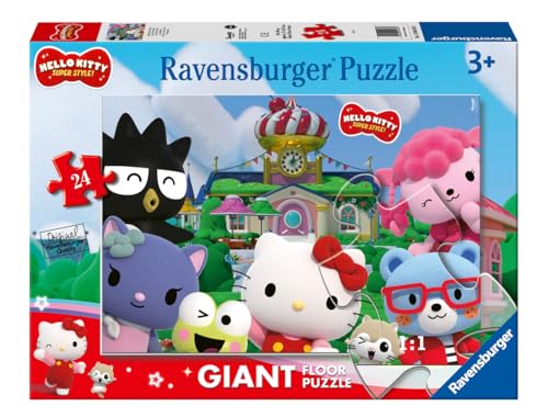 Ravensburger - Puzzle Hello Kitty, Collezione Giant Pavimento, Idea Regalo Per Bambini 3+ Anni, Gioco Educativo E Stimolante, 24 Pezzi Giganti