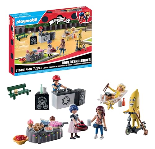 Playmobil Miraculous 71344 Calendario Dell'Avvento Miraculous: Picnic A Parigi, 24 Sorprese, Tra Cui Cinque Personaggi, Calendario Dell'Avvento 2024,